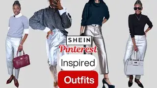 Pinterest Inspired Outfits | Silver Metallic Pants #shortvideo #shorts #pinterest