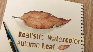 How to paint  Realistic Autumn Leaf in Watercolor  for Beginners |@ArtandcraftbyShakira