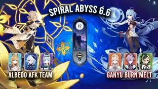 NEW Spiral Abyss 6.6 - C6 Albedo AFK Team & C1 Ganyu Burn Melt | Genshin Impact