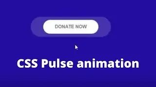 Pulse Animation with CSS | CSS Pulse Animation 2021 | CSS Pulse Animation Effects | Button Animation