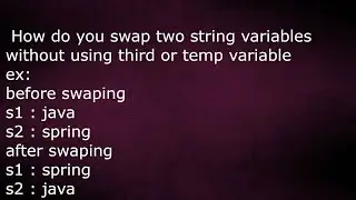 How do you swap two string variables without using third or temp variable in java by java temple