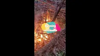 Fire burning in slow motion