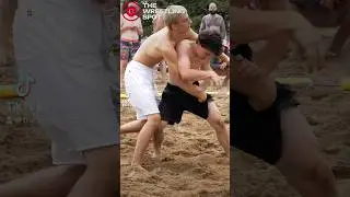 Beckham Cundiff gets Evan Glowinski to touch his knee first