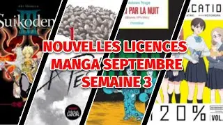 NOUVELLES LICENCES MANGA - SEPTEMBRE 2021 SEMAINE 03