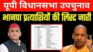 यूपी विधानसभा उपचुनाव | भाजपा प्रत्याशियों की लिस्ट जारी