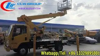 ISUZU 21meters aerial platform work truck operation video
