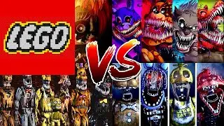 LEGO FNaF Salvaged vs Twisted vs Ignited Vs Nightmare Animatronics