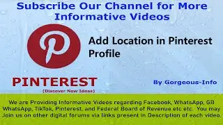 How to Add Location in Pinterest Profile