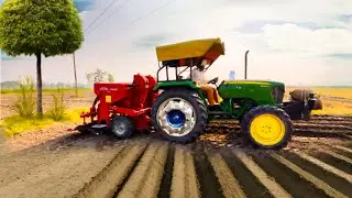 Automatic Potato 🥔 Planter Machine with John Deere 4x4 Tractor | Farming in Punjab