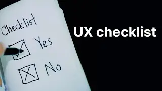 UX checklist #ux #checklist