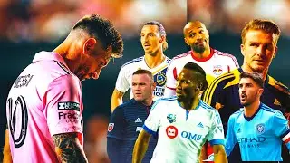 LIONEL MESSI vs other FOOTBALL LEGENDS that played in America Ibrahimovic Beckham Henry Rooney