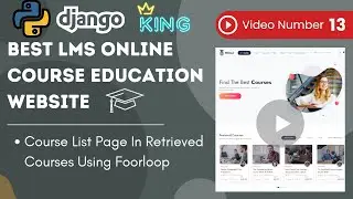 #13 Course List Page in retrieved Courses Using Python for loop 