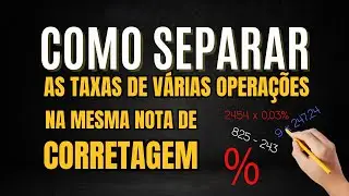 Como calcular os emolumentos separadamente de diferentes ações compradas no mesmo dia.