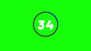 Green Screen Blue Timer (45 Seconds) - With Sound Design