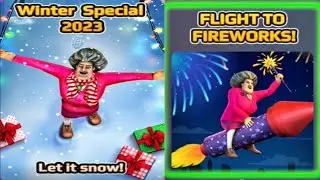 Scary Teacher 3D Winter Special 2023 Let's Make Sure Miss T Becomes Part of The Fire Works Herself