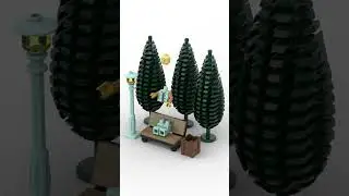 A bench in the park made of lego #shorts #legoshorts #tutorial