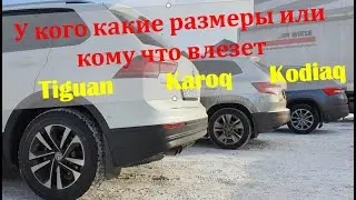 Кто больше Skoda Kodiaq, Karoq, VW Tiguan