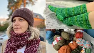 ВЯЗАЛЬНЫЙ ВЛОГ.. Впервые связала КАШЕМИРОВУЮ ШАПКУ. ВОСТОРГ! шикарные гольфы из новой пряжи
