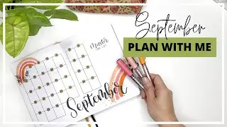 BULLET JOURNAL PLAN WITH ME | September 2020 | Rainbows and flowers theme