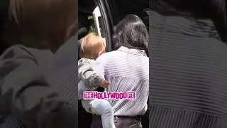 Kourtney Kardashian Takes Her Kids Reign & Penelope Disick Out To Music Class At A Private Mansion