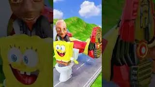 Tenge Tenge Boy with Going to Push by Giant Foot Iron Man Bollard From A CLIFF