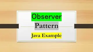 Observer Pattern in Java with Example