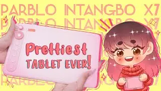 PRETTIEST GRAPHIC TABLET EVER!? || Parblo Intangbo X7 Unboxing