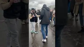 A very common street scam in London. Westminster Bridge. BEWARE!! 