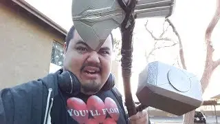Destroying a Useless TV with Mjolnir and Stormbreaker! (Part 1)
