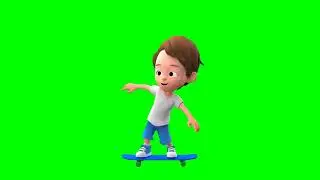 Green Screen 3d Character boy cute