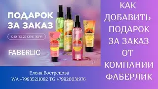 Как добавить ПОДАРОК за заказ от компании ФАБЕРЛИК