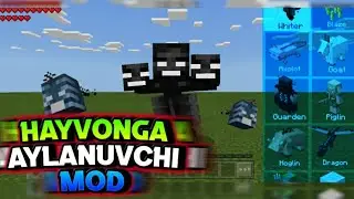 MINECRAFT / HAYVONGA AYLANUVCHI MOD / UZBEKCHA LETS PLAY