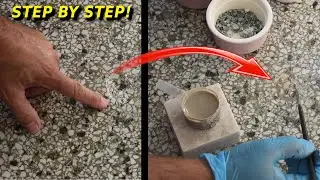 DIY Damaged Terrazzo Floor Repair Or Countertops (Granite,Quartz,Marble)
