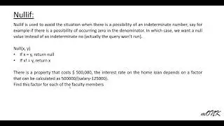 Nullif in SQL
