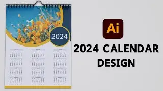 How to Design 1 Page Calendar 2024 in Illustrator | Tutorial for Beginner