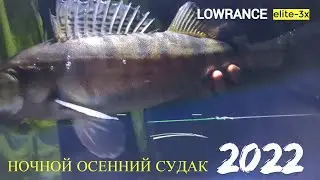 Ночная ловля судака на джиг осень 2022 эхолот лоуренс элит 3x