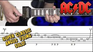 AC/DC - Back in Black - guitar lesson (outro solo), with tabs! 🎸