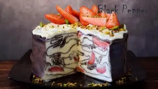 Strawberry Crepe Cake | Black Pepper Chef