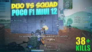 POCO F1 MIUI 12 38 KILLS WITH 60 FPS | DUO VS SQUAD SANHOK