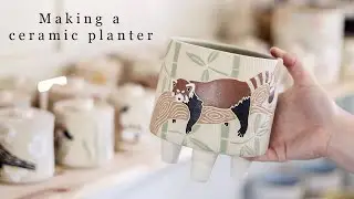 Making a ceramic planter | The entire pottery process