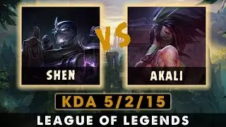 SHEN TOP vs AKALI || KDA 5/2/15 || Resolve Keystone Rune || Season 9