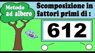 Prime factors of 612 using the tree method.