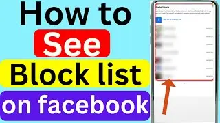 how to see blocklist on facebook | how to check block list on facebook | facebook