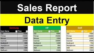 Microsoft Excel Data Entry Work in Office | Sales Report Tips #exceltutoring