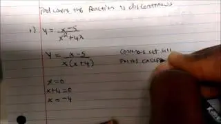 Continuity/Discontinuity of a function
