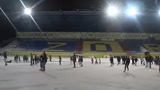 Каток на стадионе Зоркий в Красногорске, январь 2024