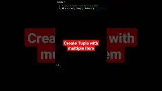 create tuple with multiple item | python tutorial 