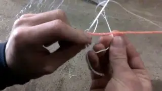 How to make a hanger without sinking knots in a fishing net.