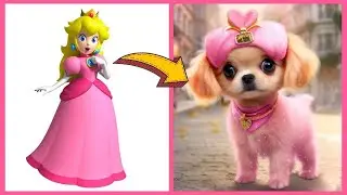 SUPER MARIO BROS Characters as PUPPIES