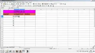 UD07S2 E1 Longitud y area círculo Hoja de cálculo Calc Informática IES Huerta del Rosario